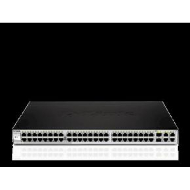 D-Link Serveru  - Citi piederumi D-link  DGS-1210-52, Gigabit Smart Switch with 48 10/100/1000Base-T ports and 4 Gigabit MiniGBIC (SFP) ports, 802.3x Flow Control, 802.3ad Link Aggregation, 802.1Q VLAN, 802.1p Priority Queues, Port mirroring, Jumbo Frame 