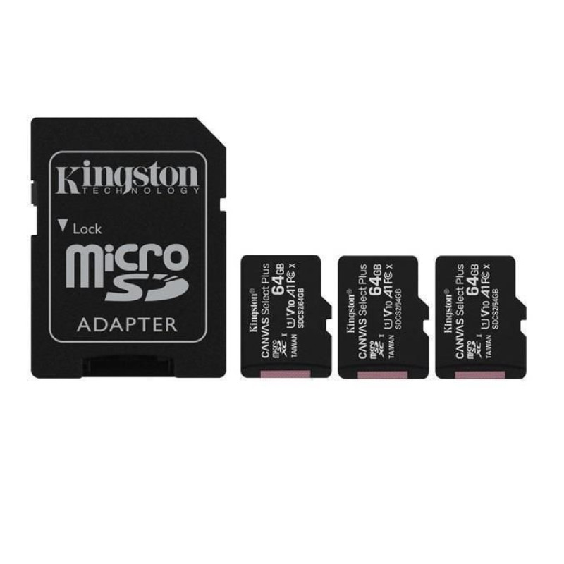 Kingston Cita datorprece Kingston  MEMORY MICRO SDXC 64GB UHS-I/3PACK SDCG4/64GB