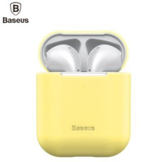 Baseus Aizmugurējais vāciņš Baseus Apple Silica Series Ultra-thin Silicone Protector Case for Airpods 1 / 2 Yellow