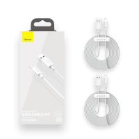 Baseus Kabelis Baseus  CABLE LIGHTNING TO USB 1.5M/2PCS WHITE TZCALZJ-02