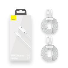 Baseus Kabelis Baseus  CABLE LIGHTNING TO USB 1.5M/2PCS WHITE TZCALZJ-02