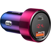 Baseus Adapteris Baseus  Baseus Magic Series PPS USB-C / USB-A 45W PD QC 5A car charger - pink and blue