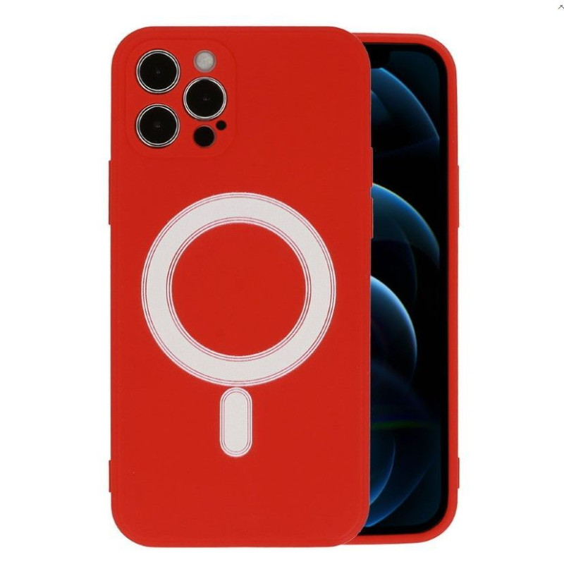 Ilike Aizmugurējais vāciņš iLike Apple iPhone 12 Pro silicone case magcase Red