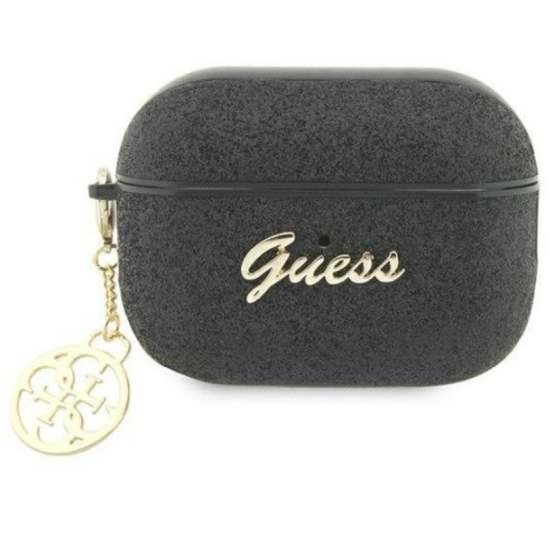 Guess Maciņš austiņām Guess - AirPods Pro 2 cover Glitter Flake 4G Charm Blue