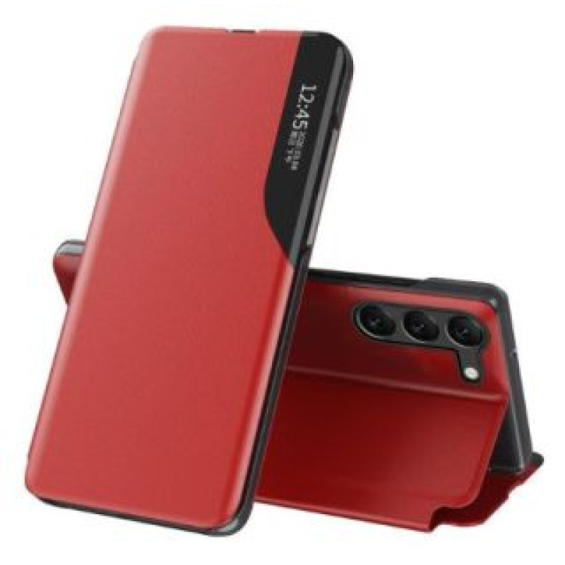 ECO Atveramie maciņi Eco Samsung Galaxy S23+ with a flip stand Leather View Case Red