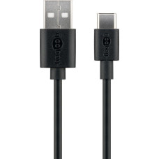 Goobay Kabelis Goobay  59122 USB 2.0 cable (USB-C  to USB A), black