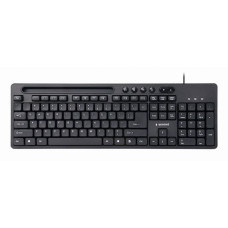 Gembird Datora tastatūra Gembird  Multimedia keyboard with phone stand KB-UM-108	 USB Keyboard, Wired, US, Black