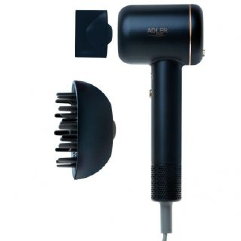 Adler Veselības aizsardzība Adler  Hair Dryer | AD 2270 SUPERSPEED | 1600 W | Number of temperature settings 3 | Ionic function | Diffuser nozzle | Black
