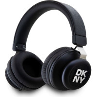 Dkny Bezvadu austiņas DKNY  PU Leather Stack Logo Wireless Headphone Black