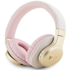 Guess Bezvadu austiņas Guess  PU Leather 4G Script Logo BT5.3 Stereo Headphone Pink