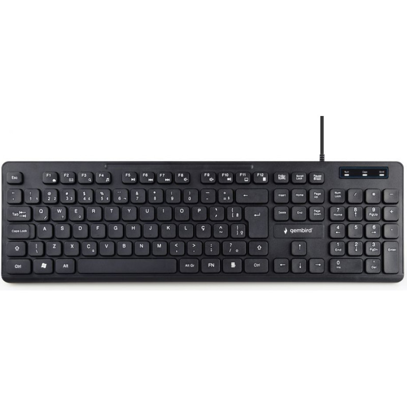 Gembird Datora tastatūra Gembird  Multimedia Keyboard KB-MCH-04 Wired, US, Black