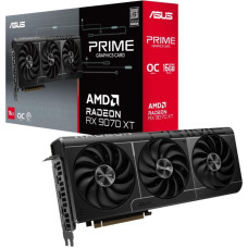 Asus Grafiskās karte / Video kartes Asus  Graphics Card||AMD Radeon RX 9070 XT|16 GB|GDDR6|256 bit|PCIE 5.0 16x|Triple slot Fansink|1xHDMI|3xDisplayPort|PRIME-RX9070XT-O16G