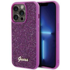 Guess Aizmugurējais vāciņš Guess Apple iPhone 15 Pro HC PU DISCO SCRIPT METAL Purple