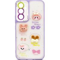 Ilike Aizmugurējais vāciņš iLike Apple iPhone 15 EPOXY CARTOON COVER Light Purple