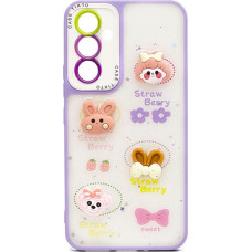 Ilike Aizmugurējais vāciņš iLike Apple iPhone 15 EPOXY CARTOON COVER Light Purple