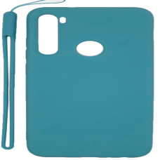Evelatus Aizmugurējais vāciņš Evelatus Xiaomi Xiaomi Redmi Note 8 / Redmi Note 8 2021 Soft Touch Silicone Case with Strap Blue