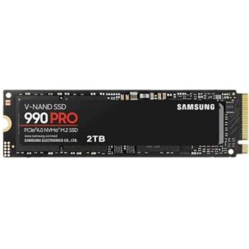 Samsung Cietais disks SSD Samsung  SSD||990 PRO|2TB|M.2|PCIE|NVMe|MLC|Write speed 6900 MBytes/sec|Read speed 7450 MBytes/sec|2.3mm|TBW 1200 TB|MTBF 1500000 hours|MZ-V9P2T0BW