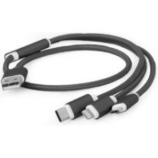 Gembird Kabelis Gembird  CABLE USB CHARGING 3IN1 1M/BLACK CC-USB2-AM31-1M