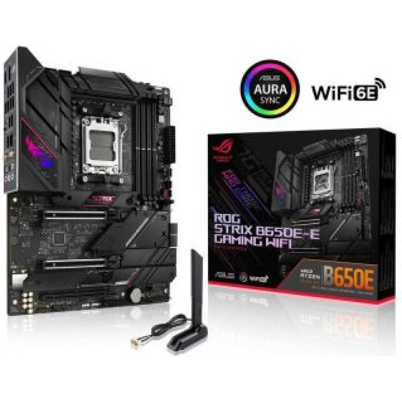 Asus Pamatplate AMD procesorsiem Asus  Mainboard||AMD B650|SAM5|ATX|Memory DDR5|Memory slots 4|1xPCI-Express 4.0 16x|2xPCI-Express 5.0 16x|4xM.2|1xHDMI|1xDisplayPort|4xUSB 2.0|6xUSB 3.2|2xUSB-C|1xOptical S/PDIF|1xRJ45|5xAudio port|STRIXB650E-EGAMINGWIFI