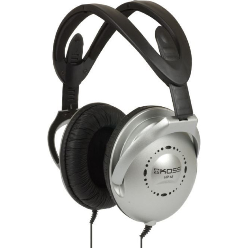 Koss Bezvadu austiņas Koss  Headphones UR18 Wired, On-Ear, 3.5 mm, Noise canceling, Silver