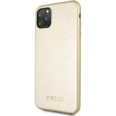 Guess Aizmugurējais vāciņš Guess Apple iPhone 11 Pro Max Iridescent PU Hard Case Gold