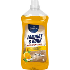 DELUXE lamināta un korķa grīdu tīrīšanas līdzeklis ar apelsīnu smaržu 1L