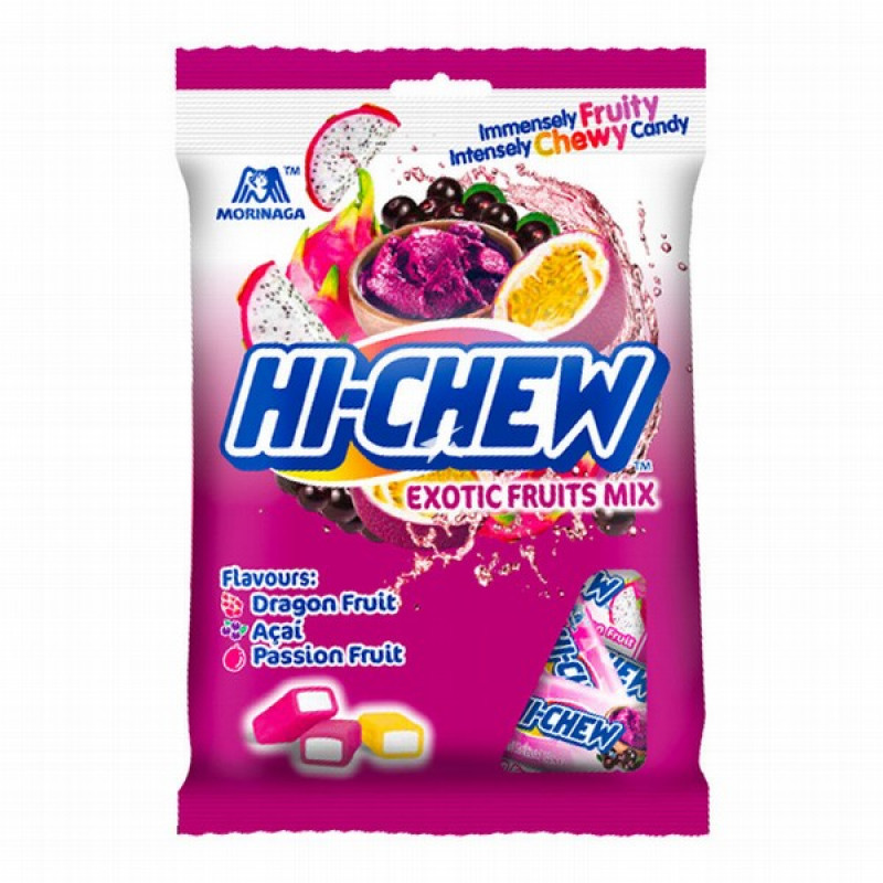 HI-CHEW Exotic Fruits Mix košļājamās konfektes 100g