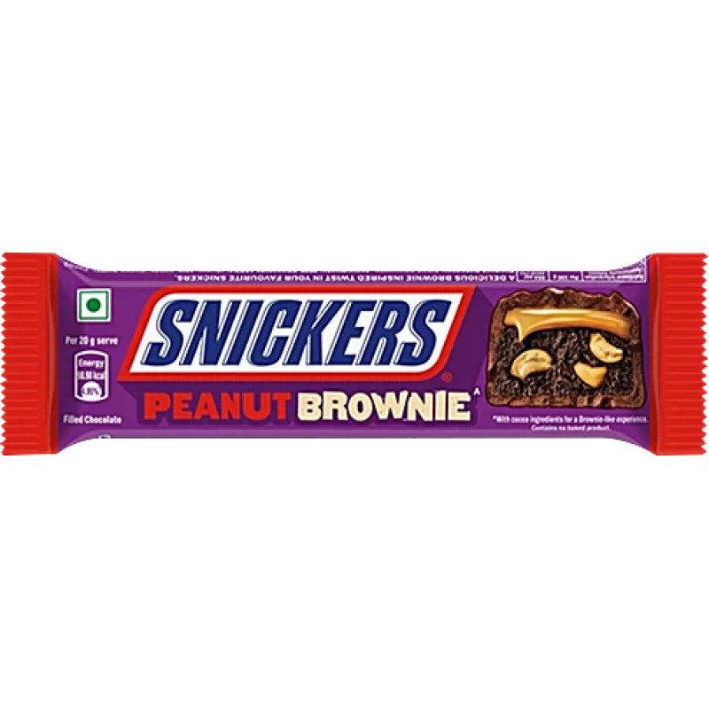 SNICKERS Peanut Brownie šokolādes batoniņš 45g