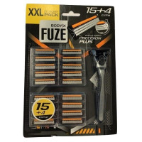 Body-X Fuze 15 + 4 vienreizējie  skuvekļi