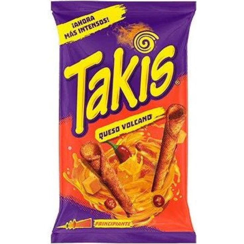 Takis Queso Volcano kukurūzas čipsi ar siera un čili garšu, 100g
