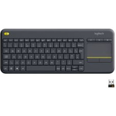 Logitech Datora tastatūra Logitech  K400 Plus Keyboard with Trackpad, Wireless, NL, 380 g, USB port, Black
