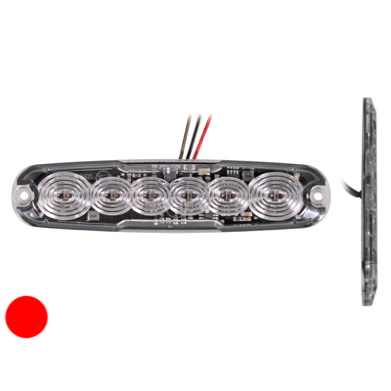 Startax LED horizontal signal light, red 130.5x30x6.6mm