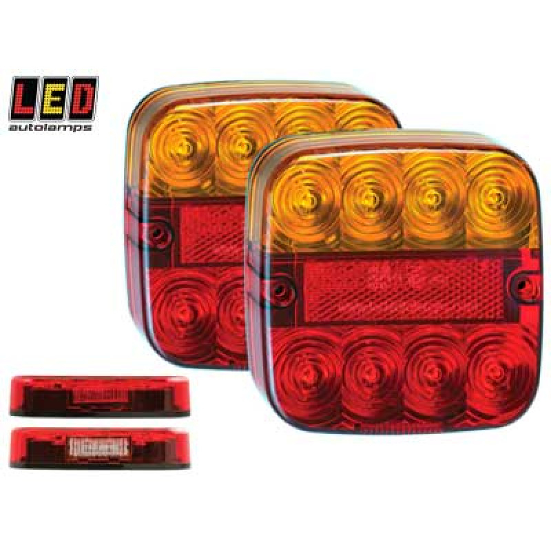 Led Autolamps tail light 2 pcs. 107x107x23mm