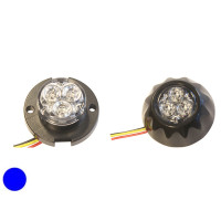 Axixtech LED horizontal signal lighthead, blue ø 47.00 x 17.00mm