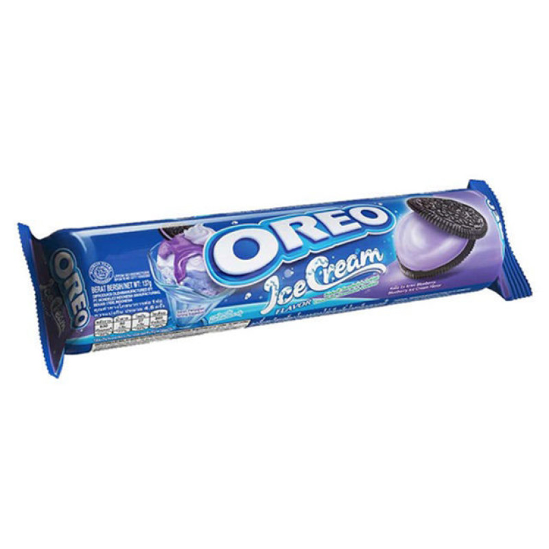 Печенье OREO ICE CREAM BLUEBERRY с начинкой из черники и мороженого 137 г