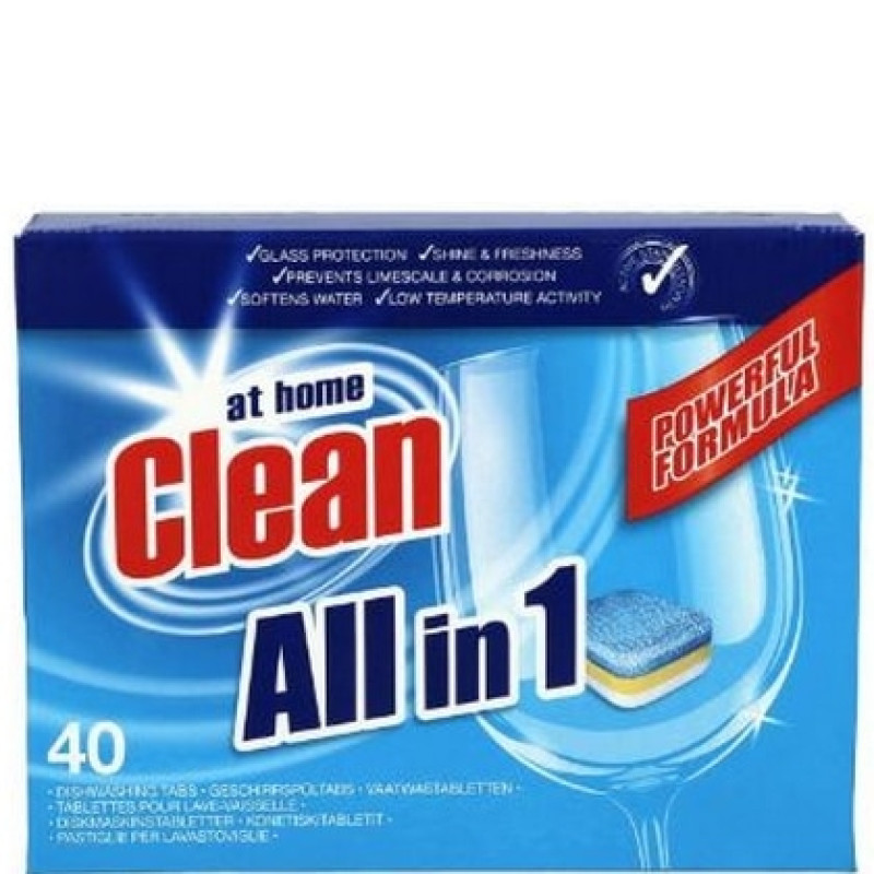 At Home dishwashing capsules All in 1, 40 pieces