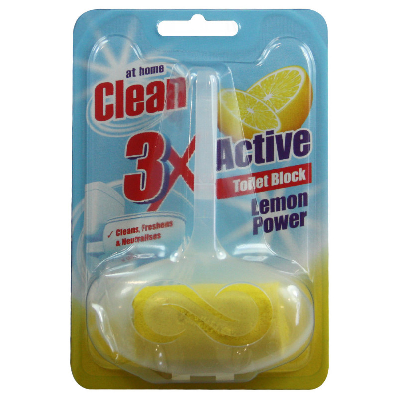 At Home Active toilet flush block with lemon scent 40g