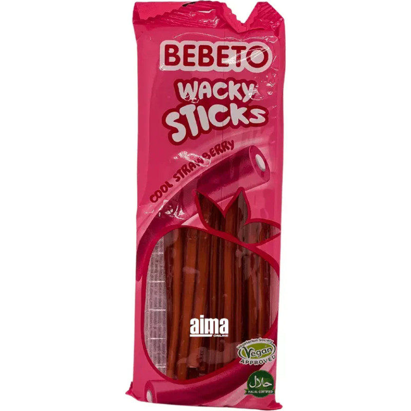 BEBETO Wacky Sticks Strawberry jelly candies 160g