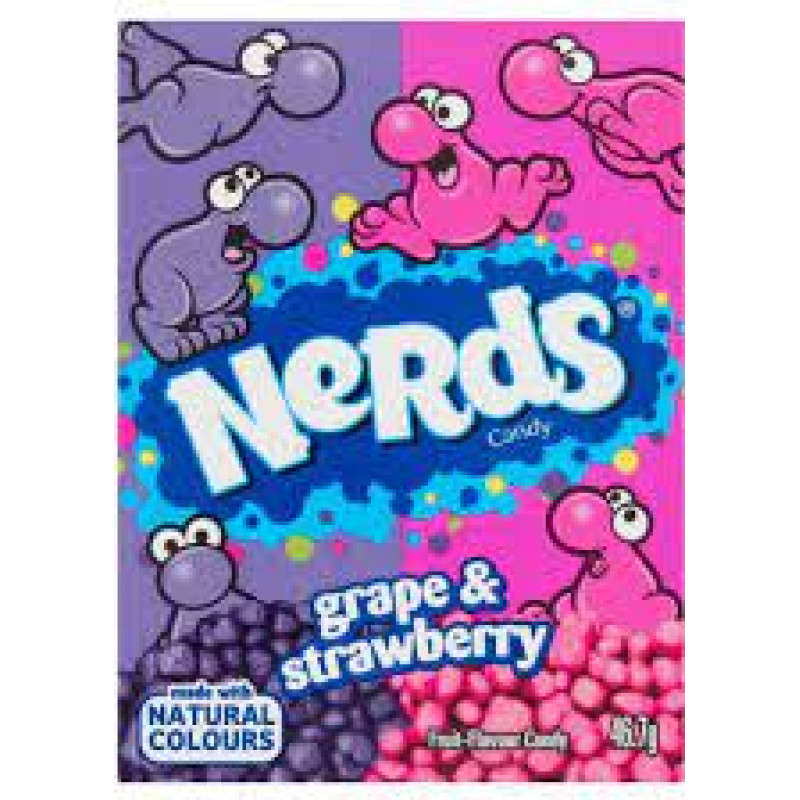Конфеты NERDS со вкусом винограда и клубники 46,7 г