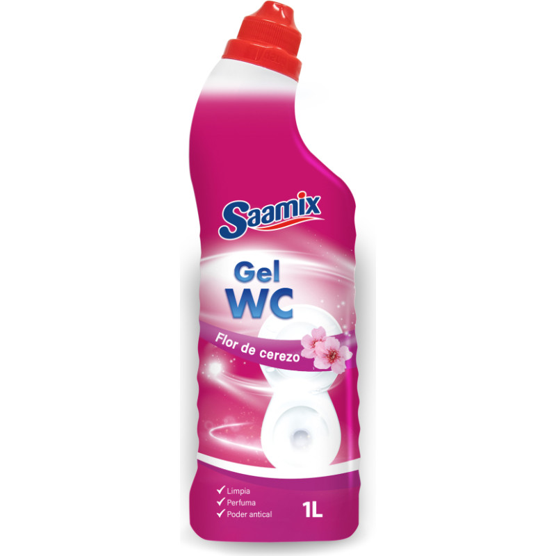 Saamix toilet cleaning gel with cherry blossom scent 1L