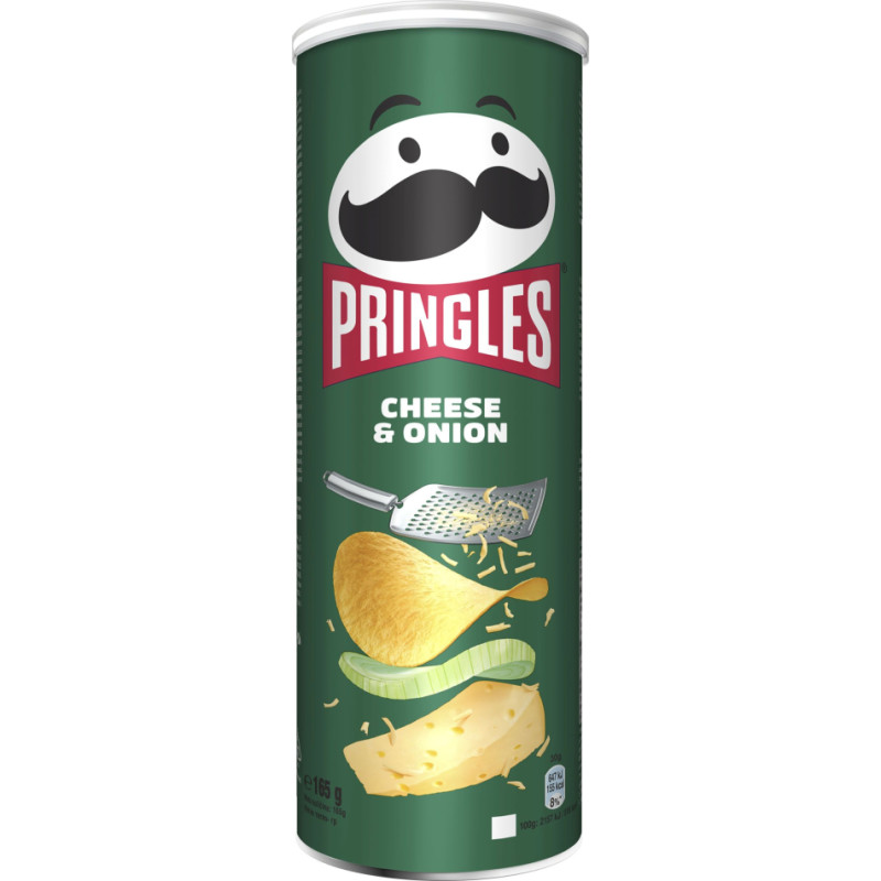 Pringles chips with cheese and onion flavor 165g