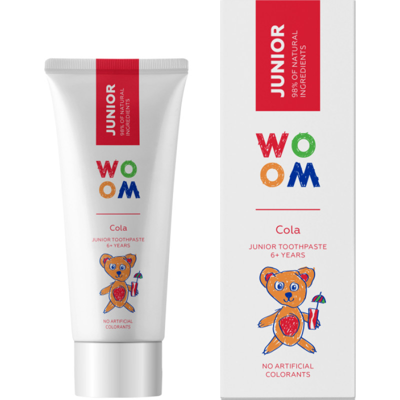 WOOM Junior Cola zobu pasta 6+ gadiiem 50ml