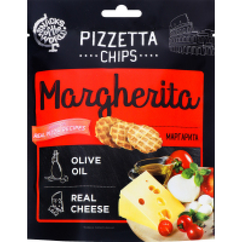 PIZZETTA CHIPS Margherita bread snacks 70g