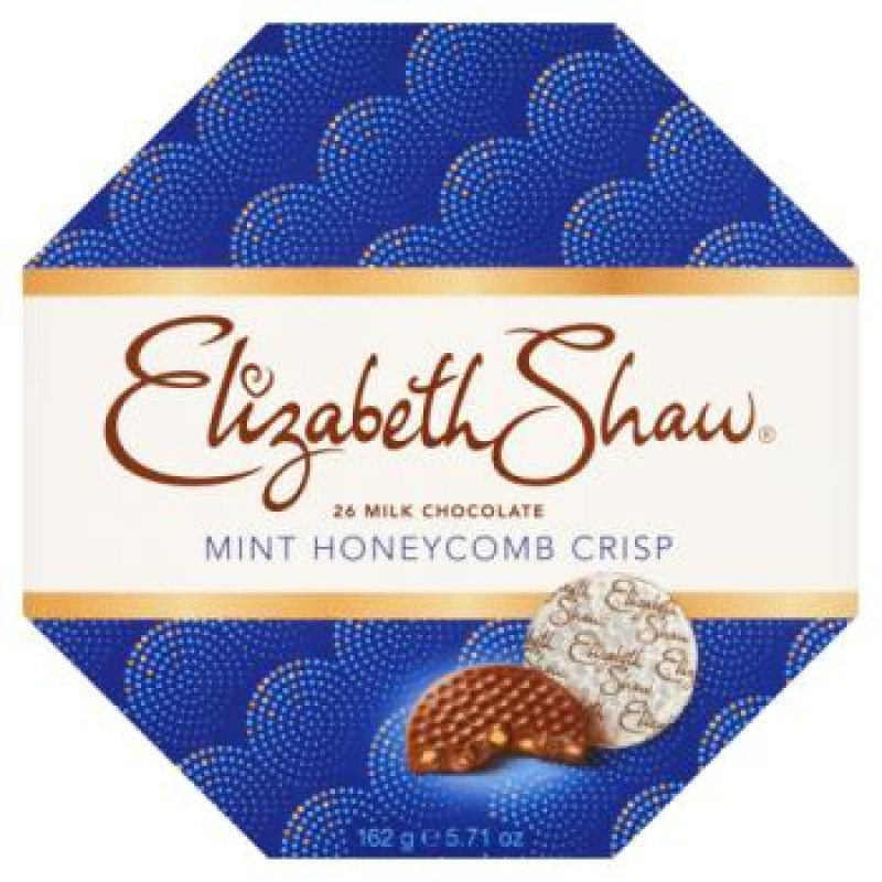 ELIZABETH SHAW milk chocolate with peppermint and wafer crunch 162g