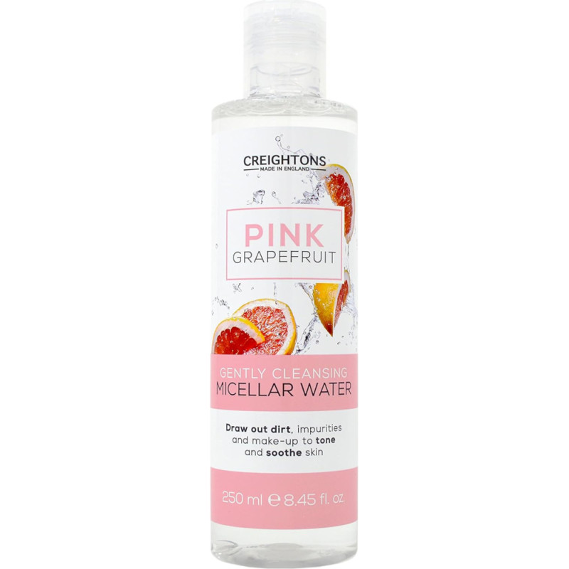 CREIGHTONS maigi attīrošs micelārais ūdens ar rozā greipfrūtu aromātu 250ml