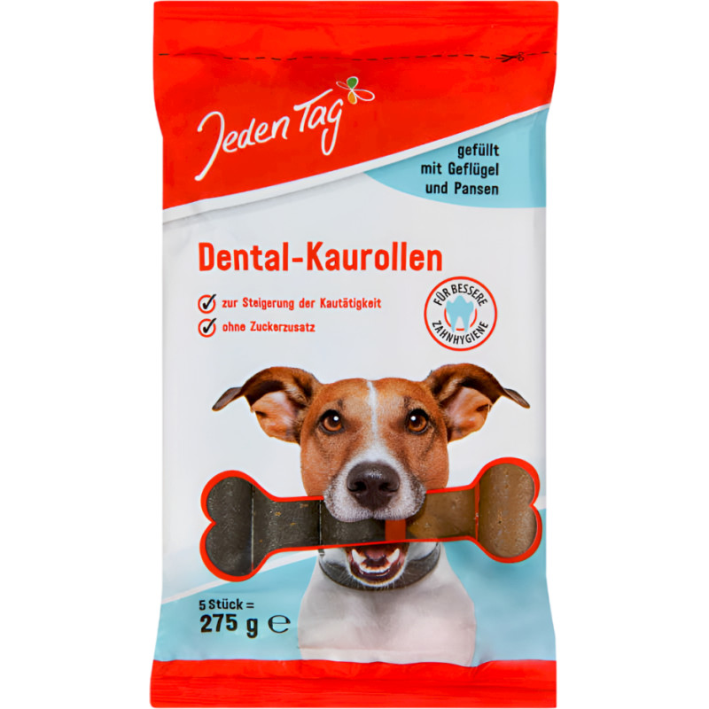 JEDEN TAG Dental treat for dogs with poultry 5pcs