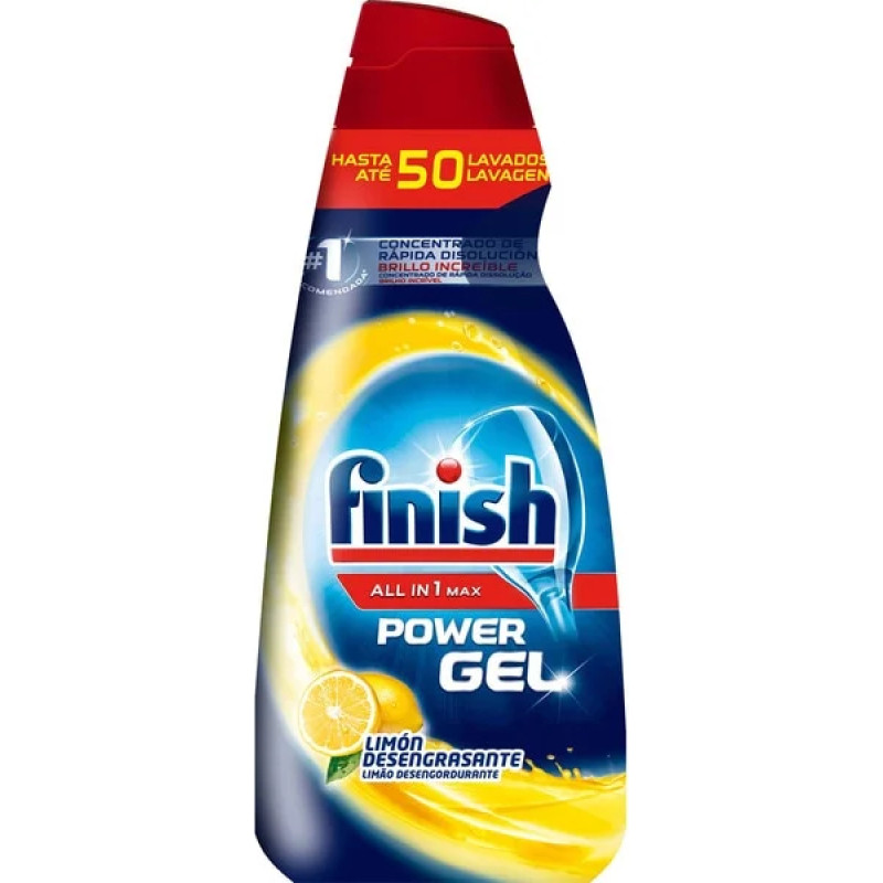 FINISH Allin1 Max Power Lemon dishwasher detergent gel (50x) 1L