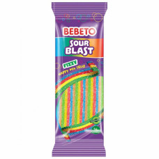BEBETO Sour Blast Fizzy Mix Fruit želejas konfektes 180g