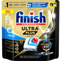 FINISH Ultra Plus Fresh All in 1 trauku mazgāšanas kapsulas 25gab