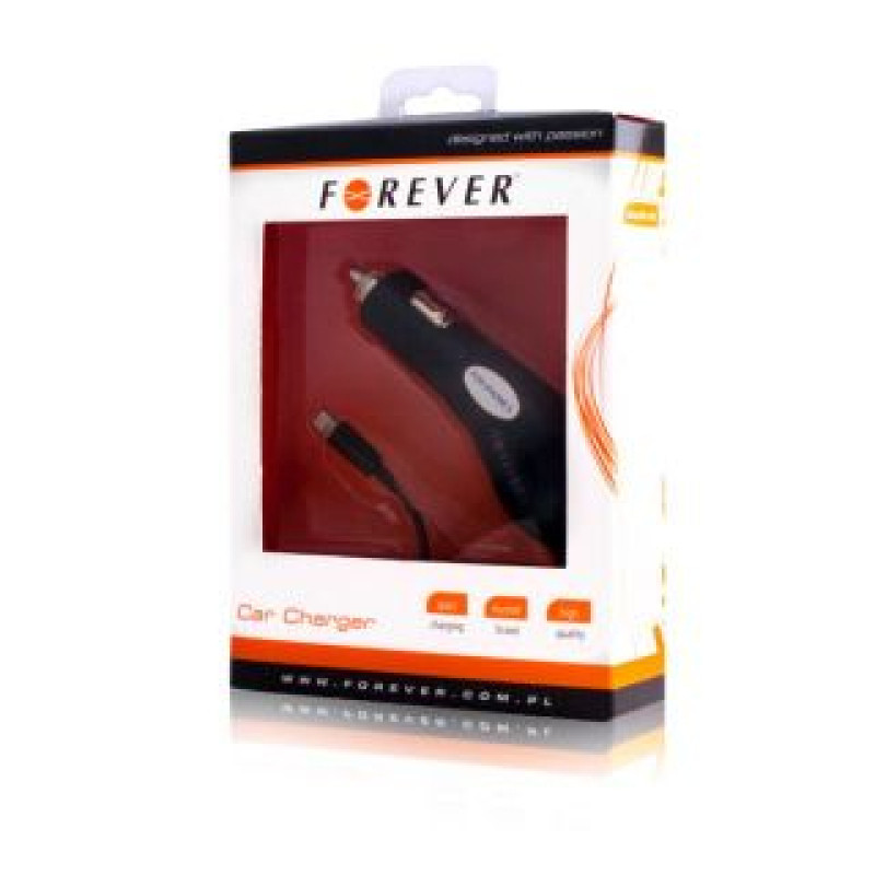 Forever Auto lādētāji Forever Apple iPhone 5 Lightning 1100mA Forever HQ Black